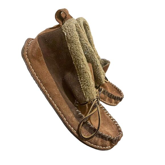 9 Wallace & Barnes faux-shearling chukka Bedroom slippers House Shoes Fur Suede main image 4
